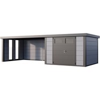 Telluria Gerätehaus »Classico«, BxHxT: 676 x 219 x 318 cm (Außenmaß inkl. Dachüberstand) – grau Telluria Gerätehaus »Classico«, BxHxT: 676 x 219 x 318 cm (Außenmaß inkl. Dachüberstand) – grau