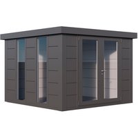 Telluria Gerätehaus »Luminato«, BxHxT: 318 x 219 x 318 cm (Außenmaß inkl. Dachüberstand) – silberfarben Telluria Gerätehaus »Luminato«, BxHxT: 318 x 219 x 318 cm (Außenmaß inkl. Dachüberstand) – silberfarben