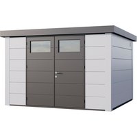 Telluria Gerätehaus »Classico«, BxHxT: 348 x 219 x 318 cm (Außenmaß inkl. Dachüberstand) – weiss Telluria Gerätehaus »Classico«, BxHxT: 348 x 219 x 318 cm (Außenmaß inkl. Dachüberstand) – weiss