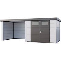 Telluria Gerätehaus »Classico«, BxHxT: 676 x 219 x 258 cm (Außenmaß inkl. Dachüberstand) – weiss Telluria Gerätehaus »Classico«, BxHxT: 676 x 219 x 258 cm (Außenmaß inkl. Dachüberstand) – weiss