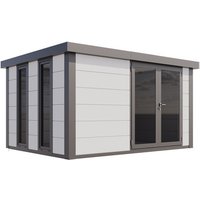 Telluria Gerätehaus »Luminato«, BxHxT: 408 x 219 x 318 cm (Außenmaß inkl. Dachüberstand) – weiss Telluria Gerätehaus »Luminato«, BxHxT: 408 x 219 x 318 cm (Außenmaß inkl. Dachüberstand) – weiss