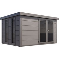 Telluria Gerätehaus »Luminato«, BxHxT: 408 x 219 x 318 cm (Außenmaß inkl. Dachüberstand) – grau Telluria Gerätehaus »Luminato«, BxHxT: 408 x 219 x 318 cm (Außenmaß inkl. Dachüberstand) – grau