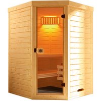 WEKA Massivholzsauna »LAUKKALA 1«, 4 Personen, inkl. 4,5 kW Ofen mit externer Steuerung – braun WEKA Massivholzsauna »LAUKKALA 1«, 4 Personen, inkl. 4,5 kW Ofen mit externer Steuerung – braun
