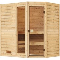 WEKA Massivholzsauna »VALIDA ECK 1«, 6 Personen, inkl. 5,4 kW Ofen mit integrierter Steuerung – braun WEKA Massivholzsauna »VALIDA ECK 1«, 6 Personen, inkl. 5,4 kW Ofen mit integrierter Steuerung – braun