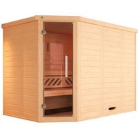 WEKA Sauna »KEMI ECK 2«, 4 Personen, inkl. 9 kW Ofen mit integrierter Steuerung – braun WEKA Sauna »KEMI ECK 2«, 4 Personen, inkl. 9 kW Ofen mit integrierter Steuerung – braun