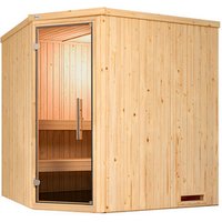 WEKA Ecksauna »VARBERG 2«, 6 Personen, inkl. 5,4 kW Ofen mit integrierter Steuerung – braun WEKA Ecksauna »VARBERG 2«, 6 Personen, inkl. 5,4 kW Ofen mit integrierter Steuerung – braun