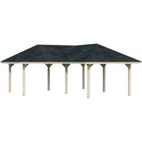 PALMAKO Pavillon »Bianca Set«, BxHxT: 588 x 319 x 588 cm, naturbelassen – braun PALMAKO Pavillon »Bianca Set«, BxHxT: 588 x 319 x 588 cm, naturbelassen – braun