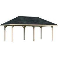 PALMAKO Pavillon »Bianca«, BxHxT: 588 x 319 x 300 cm, naturbelassen – braun PALMAKO Pavillon »Bianca«, BxHxT: 588 x 319 x 300 cm, naturbelassen – braun