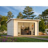 PALMAKO Gartenhaus »Ines Slide«, B x H x L: 390 x 250 x 300 cm, naturbelassen, tauchgrundiert – braun PALMAKO Gartenhaus »Ines Slide«, B x H x L: 390 x 250 x 300 cm, naturbelassen, tauchgrundiert – braun