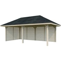 PALMAKO Pavillon »Bianca Set 109«, BxHxT: 588 x 319 x 300 cm, transparent tauchgrundiert – braun PALMAKO Pavillon »Bianca Set 109«, BxHxT: 588 x 319 x 300 cm, transparent tauchgrundiert – braun