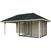 PALMAKO Pavillon »Bianca Set 206 Slide«, BxHxT: 588 x 319 x 300 cm, naturbelassen – braun PALMAKO Pavillon »Bianca Set 206 Slide«, BxHxT: 588 x 319 x 300 cm, naturbelassen – braun
