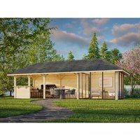 PALMAKO Pavillon »Bianca Set 216 Slide«, BxHxT: 876 x 319 x 300 cm, transparent tauchgrundiert – braun PALMAKO Pavillon »Bianca Set 216 Slide«, BxHxT: 876 x 319 x 300 cm, transparent tauchgrundiert – braun
