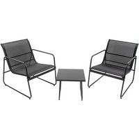 BELLAVISTA Balkonset »Mali«, 2 Sitzplätze, Stahl – schwarz BELLAVISTA Balkonset »Mali«, 2 Sitzplätze, Stahl – schwarz