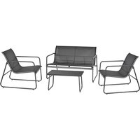 BELLAVISTA Balkonset »Mali«, 4 Sitzplätze, Stahl – schwarz BELLAVISTA Balkonset »Mali«, 4 Sitzplätze, Stahl – schwarz