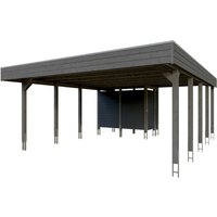 SKANHOLZ Doppelcarport »Friesland Set 14«, 557 x 708 cm (BxT), mit Abstellraum, schiefergrau Rabatt: 11 % SKANHOLZ Doppelcarport »Friesland Set 14«, 557 x 708 cm (BxT), mit Abstellraum, schiefergrau Rabatt: 11 %