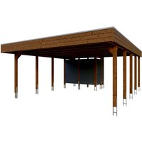 SKANHOLZ Doppelcarport »Friesland Set 14«, 557 x 708 cm (BxT), mit Abstellraum, nussbaum – braun Rabatt: 11 % SKANHOLZ Doppelcarport »Friesland Set 14«, 557 x 708 cm (BxT), mit Abstellraum, nussbaum – braun Rabatt: 11 %