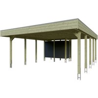 SKANHOLZ Doppelcarport »Friesland Set 14«, 557 x 708 cm (BxT), mit Abstellraum – gruen Rabatt: 11 % SKANHOLZ Doppelcarport »Friesland Set 14«, 557 x 708 cm (BxT), mit Abstellraum – gruen Rabatt: 11 %