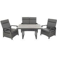 BELLAVISTA Loungeset »Orlando«, 4 Sitzplätze, Aluminium, inkl. Auflagen – grau BELLAVISTA Loungeset »Orlando«, 4 Sitzplätze, Aluminium, inkl. Auflagen – grau