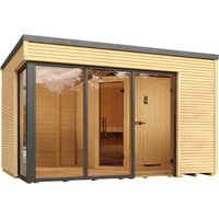 WEKA Saunahaus »Cubilis«, 388x249x314 cm, (BxHxT) – braun WEKA Saunahaus »Cubilis«, 388x249x314 cm, (BxHxT) – braun