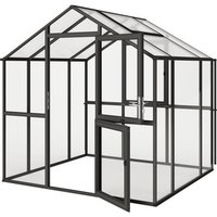 KGT Gewächshaus »Aptasia III-s«, BxHxL: 2,33 x 2,35 x 2,17 m, anthrazit-grau KGT Gewächshaus »Aptasia III-s«, BxHxL: 2,33 x 2,35 x 2,17 m, anthrazit-grau