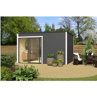 Mr. GARDENER Gartenhaus »Kubus ALU 2«, (BxHxT): 400 x 239 x 302 cm (Außenmaß), lichtgrau/weiß Mr. GARDENER Gartenhaus »Kubus ALU 2«, (BxHxT): 400 x 239 x 302 cm (Außenmaß), lichtgrau/weiß