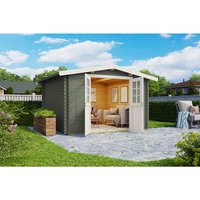 Mr. GARDENER Gartenhaus »Australien«, (BxT): 280×280 cm (Aufstellmaß), 34 mm Wandstärke, grüngrau/weiss – gruen Mr. GARDENER Gartenhaus »Australien«, (BxT): 280×280 cm (Aufstellmaß), 34 mm Wandstärke, grüngrau/weiss – gruen