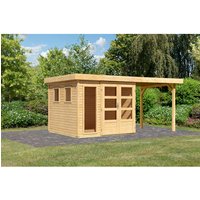 KARIBU Gartenhaus »Lahar 3,5«, BxHxT: 491 x 211 x 242 cm (Außenmaße inkl. Dachüberstand), Wandstärke 19 mm – braun KARIBU Gartenhaus »Lahar 3,5«, BxHxT: 491 x 211 x 242 cm (Außenmaße inkl. Dachüberstand), Wandstärke 19 mm – braun