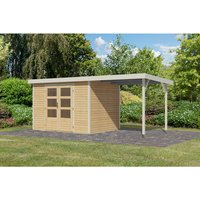 KARIBU Gartenhaus »Osterby 4 A«, BxHxT: 538,5 x 209 x 213 cm (Außenmaße inkl. Dachüberstand), Wandstärke 19 mm – braun KARIBU Gartenhaus »Osterby 4 A«, BxHxT: 538,5 x 209 x 213 cm (Außenmaße inkl. Dachüberstand), Wandstärke 19 mm – braun