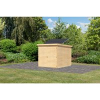 KARIBU Gartenhaus »Fahrradgarage 3«, BxHxT: 182 x 167 x 212 cm (Außenmaße inkl. Dachüberstand), Wandstärke 19 mm - braun |  Fichte  |  3,4 m² KARIBU Gartenhaus »Fahrradgarage 3«, BxHxT: 182 x 167 x 212 cm (Außenmaße inkl. Dachüberstand), Wandstärke 19 mm - braun |  Fichte  |  3,4 m²