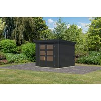 KARIBU Gartenhaus »Osterby 3 C«, BxHxT: 272,5 x 209 x 213 cm (Außenmaße inkl. Dachüberstand), Wandstärke 19 mm - grau |  Fichte  |  5,05 m² KARIBU Gartenhaus »Osterby 3 C«, BxHxT: 272,5 x 209 x 213 cm (Außenmaße inkl. Dachüberstand), Wandstärke 19 mm - grau |  Fichte  |  5,05 m²