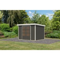 KARIBU Gartenhaus »Osterby 4 B«, BxHxT: 322 x 209 x 213 cm (Außenmaße inkl. Dachüberstand), Wandstärke 19 mm - grau |  Fichte  |  6,35 m² KARIBU Gartenhaus »Osterby 4 B«, BxHxT: 322 x 209 x 213 cm (Außenmaße inkl. Dachüberstand), Wandstärke 19 mm - grau |  Fichte  |  6,35 m²