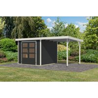 KARIBU Gartenhaus »Osterby 3,5 C«, BxHxT: 482,5 x 209 x 242 cm (Außenmaße inkl. Dachüberstand), Wandstärke 19 mm - grau |  Fichte  |  5,76 m² KARIBU Gartenhaus »Osterby 3,5 C«, BxHxT: 482,5 x 209 x 242 cm (Außenmaße inkl. Dachüberstand), Wandstärke 19 mm - grau |  Fichte  |  5,76 m²