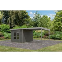 KARIBU Gartenhaus »Haby 6 B«, BxHxT: 612 x 218,5 x 270 cm (Außenmaße inkl. Dachüberstand), Wandstärke 28 mm – grau KARIBU Gartenhaus »Haby 6 B«, BxHxT: 612 x 218,5 x 270 cm (Außenmaße inkl. Dachüberstand), Wandstärke 28 mm – grau