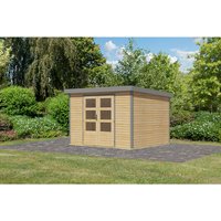 KARIBU Gartenhaus »Osterby 5 A«, BxHxT: 320 x 209 x 242 cm (Außenmaße inkl. Dachüberstand), Wandstärke 19 mm – braun KARIBU Gartenhaus »Osterby 5 A«, BxHxT: 320 x 209 x 242 cm (Außenmaße inkl. Dachüberstand), Wandstärke 19 mm – braun