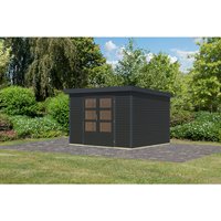 KARIBU Gartenhaus »Osterby 5 C«, BxHxT: 320 x 209 x 242 cm (Außenmaße inkl. Dachüberstand), Wandstärke 19 mm - grau |  Fichte  |  7,21 m² KARIBU Gartenhaus »Osterby 5 C«, BxHxT: 320 x 209 x 242 cm (Außenmaße inkl. Dachüberstand), Wandstärke 19 mm - grau |  Fichte  |  7,21 m²