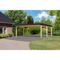 KARIBU Carport, Außenmaß BxT: 558 x 576,5 cm, naturbelassen, Holzart: Fichte – braun Rabatt: 11 % KARIBU Carport, Außenmaß BxT: 558 x 576,5 cm, naturbelassen, Holzart: Fichte – braun Rabatt: 11 %
