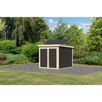 KARIBU Gartenhaus »Fahrradgarage 3«, BxHxT: 182,5 x 167 x 212 cm (Außenmaße inkl. Dachüberstand), Wandstärke 19 mm - grau |  Fichte  |  3,4 m² KARIBU Gartenhaus »Fahrradgarage 3«, BxHxT: 182,5 x 167 x 212 cm (Außenmaße inkl. Dachüberstand), Wandstärke 19 mm - grau |  Fichte  |  3,4 m²