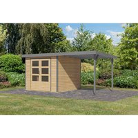 KARIBU Gartenhaus »Osterby 3,5 A«, BxHxT: 482,5 x 209 x 242 cm (Außenmaße inkl. Dachüberstand), Wandstärke 19 mm – braun KARIBU Gartenhaus »Osterby 3,5 A«, BxHxT: 482,5 x 209 x 242 cm (Außenmaße inkl. Dachüberstand), Wandstärke 19 mm – braun
