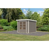 KARIBU Gartenhaus »Osterby 3 D«, BxHxT: 272,5 x 209 x 213 cm (Außenmaße inkl. Dachüberstand), Wandstärke 19 mm - grau |  Fichte  |  5,05 m² KARIBU Gartenhaus »Osterby 3 D«, BxHxT: 272,5 x 209 x 213 cm (Außenmaße inkl. Dachüberstand), Wandstärke 19 mm - grau |  Fichte  |  5,05 m²