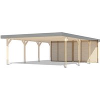 KARIBU Carport-Rückwand, BxH: 528 x 210 cm, braun, passend für: Doppelcarport Rabatt: 11 % KARIBU Carport-Rückwand, BxH: 528 x 210 cm, braun, passend für: Doppelcarport Rabatt: 11 %