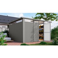 KARIBU Gartenhaus »Osten 4«, BxHxT: 403 x 220 x 22,5 cm, (Außenmaße inkl. Dachüberstand), Wandstärke 0,5 mm – grau KARIBU Gartenhaus »Osten 4«, BxHxT: 403 x 220 x 22,5 cm, (Außenmaße inkl. Dachüberstand), Wandstärke 0,5 mm – grau