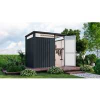 KARIBU Gartenhaus »Osten 1,5«, BxHxT: 229 x 218 x 15 cm(Außenmaße inkl. Dachüberstand), Wandstärke 0,5 mm – grau KARIBU Gartenhaus »Osten 1,5«, BxHxT: 229 x 218 x 15 cm(Außenmaße inkl. Dachüberstand), Wandstärke 0,5 mm – grau