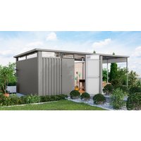 KARIBU Gartenhaus »Osten 4«, BxHxT: 621 x 220 x 22,5 cm(Außenmaße inkl. Dachüberstand), Wandstärke 0,5 mm – grau KARIBU Gartenhaus »Osten 4«, BxHxT: 621 x 220 x 22,5 cm(Außenmaße inkl. Dachüberstand), Wandstärke 0,5 mm – grau