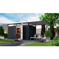 KARIBU Gartenhaus »Osten 3«, BxHxT: 564 x 218 x 11,5 cm(Außenmaße inkl. Dachüberstand), Wandstärke 0,5 mm – grau KARIBU Gartenhaus »Osten 3«, BxHxT: 564 x 218 x 11,5 cm(Außenmaße inkl. Dachüberstand), Wandstärke 0,5 mm – grau