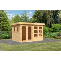 KARIBU Gartenhaus »Lahar 5«, BxHxT: 334 x 211 x 242 cm (Außenmaße inkl. Dachüberstand), Wandstärke 19 mm – braun KARIBU Gartenhaus »Lahar 5«, BxHxT: 334 x 211 x 242 cm (Außenmaße inkl. Dachüberstand), Wandstärke 19 mm – braun