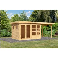 KARIBU Gartenhaus »Lahar 5«, BxHxT: 556 x 211 x 242 cm (Außenmaße inkl. Dachüberstand), Wandstärke 19 mm – braun KARIBU Gartenhaus »Lahar 5«, BxHxT: 556 x 211 x 242 cm (Außenmaße inkl. Dachüberstand), Wandstärke 19 mm – braun