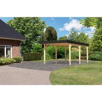 KARIBU Carport, Außenmaß BxT: 318 x 576,5 cm, naturbelassen, Holzart: Fichte – braun Rabatt: 11 % KARIBU Carport, Außenmaß BxT: 318 x 576,5 cm, naturbelassen, Holzart: Fichte – braun Rabatt: 11 %