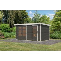 KARIBU Gartenhaus »Merkur B«, BxHxT: 432 x 209 x 213 cm (Außenmaße inkl. Dachüberstand), Wandstärke 19 mm - grau |  Fichte  |  8,52 m² KARIBU Gartenhaus »Merkur B«, BxHxT: 432 x 209 x 213 cm (Außenmaße inkl. Dachüberstand), Wandstärke 19 mm - grau |  Fichte  |  8,52 m²
