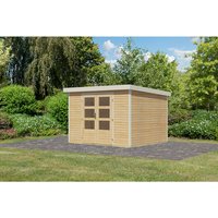 KARIBU Gartenhaus »Osterby 5 A«, BxHxT: 320,5 x 209 x 242 cm (Außenmaße inkl. Dachüberstand), Wandstärke 19 mm - braun |  Fichte  |  7,21 m² KARIBU Gartenhaus »Osterby 5 A«, BxHxT: 320,5 x 209 x 242 cm (Außenmaße inkl. Dachüberstand), Wandstärke 19 mm - braun |  Fichte  |  7,21 m²