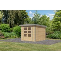 KARIBU Gartenhaus »Osterby 3,5 A«, BxHxT: 266 x 209 x 242 cm (Außenmaße inkl. Dachüberstand), Wandstärke 19 mm – braun KARIBU Gartenhaus »Osterby 3,5 A«, BxHxT: 266 x 209 x 242 cm (Außenmaße inkl. Dachüberstand), Wandstärke 19 mm – braun